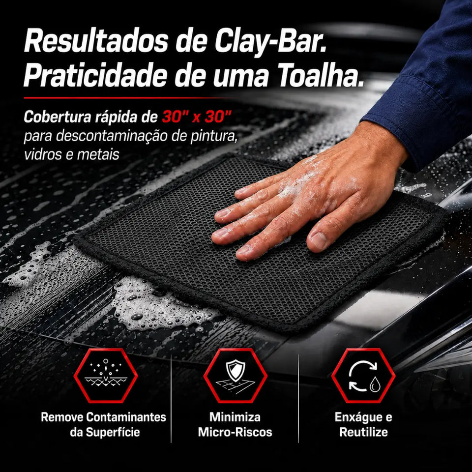 Toalha CLAY® - Toalha de Detalhamento com Efeito Clay Bar [COMPRE 1 LEVE 3]