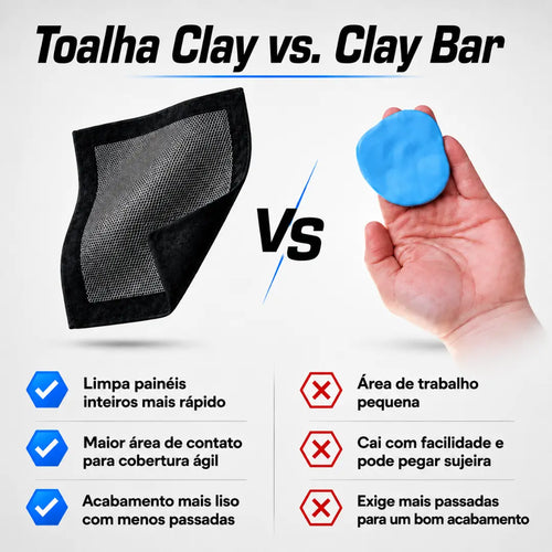 Toalha CLAY® - Toalha de Detalhamento com Efeito Clay Bar [COMPRE 1 LEVE 3]