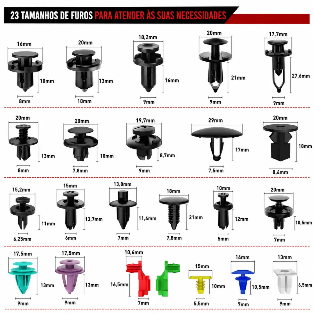 AUTOFIX® - Kit Profissional de Fixadores Automotivos + Brindes Exclusivos